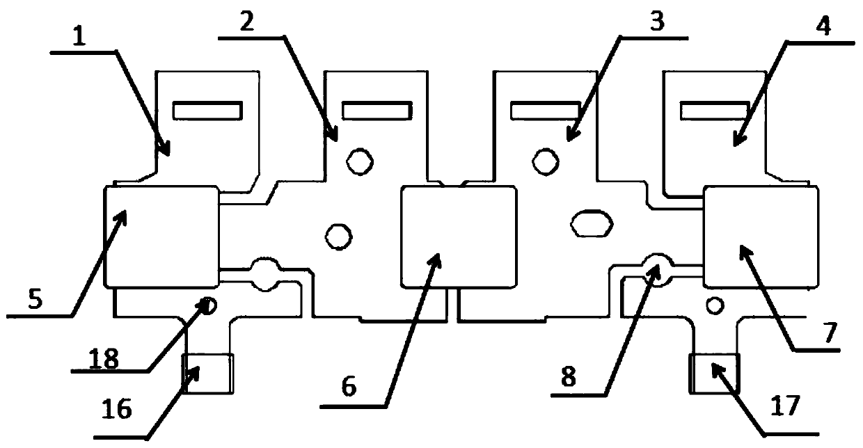 Integrated bypass protection device for field of solar energy and process method thereof