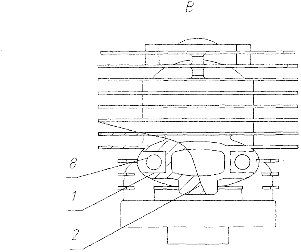 Connection structure of low-emission double-stroke gasoline engine silencer