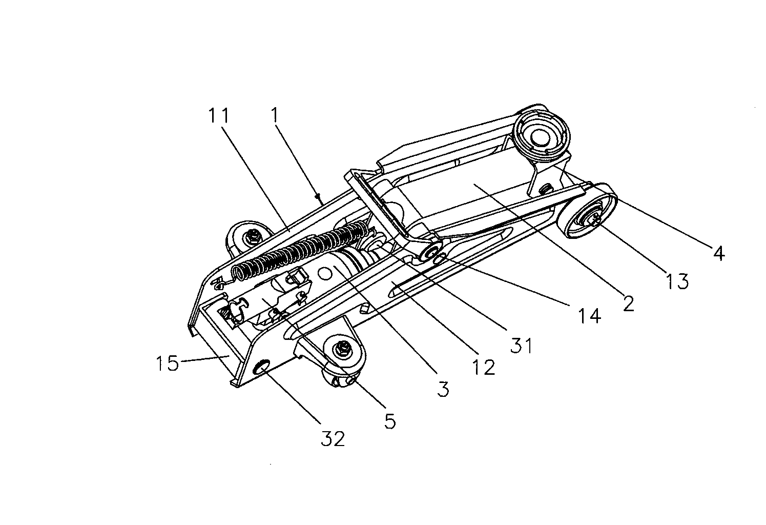 Integrated rack type hydraulic horizontal jack with improved structure