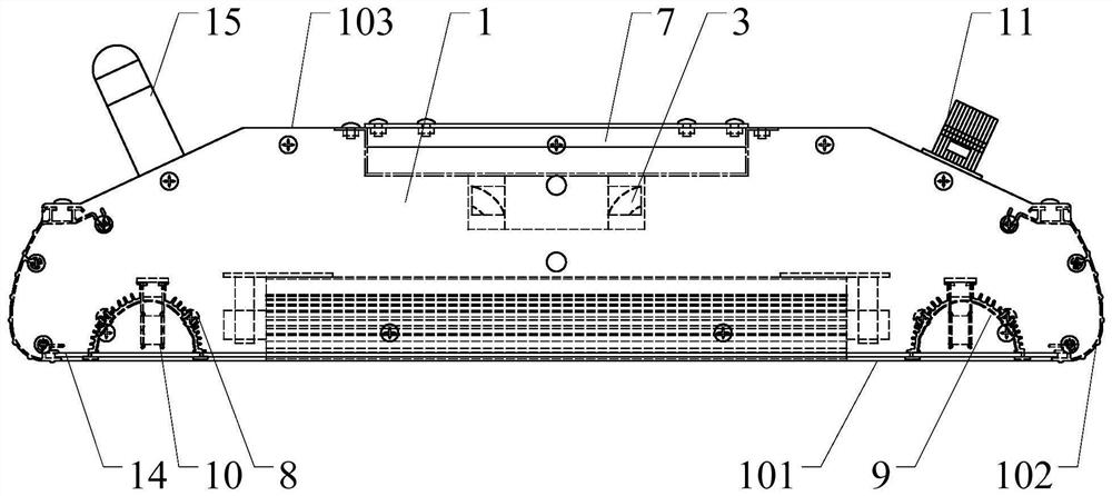 All-aluminum alloy assembled box body for infrared lamp tube