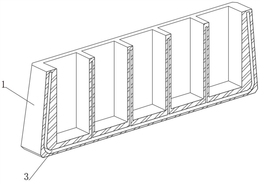 Crack self-filling type electronic connector and processing technology thereof