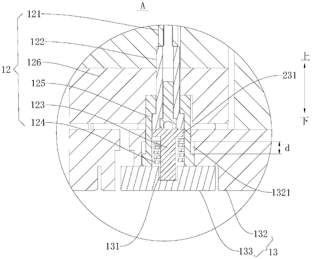 Ejection assembly of mould and demoulding method utilizing ejection assembly