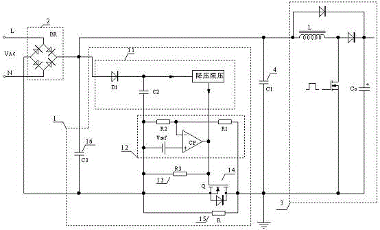 Novel power-on surge current suppression circuit