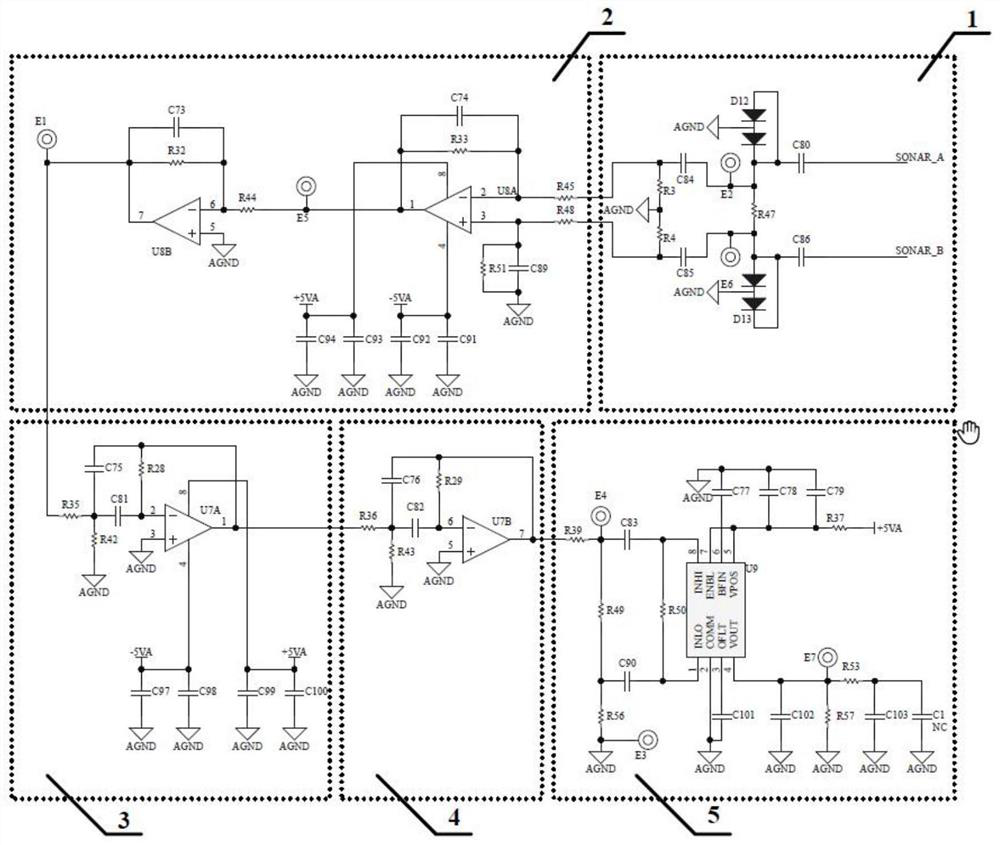 Intermediate-frequency ultrasonic signal processing application system received by energy converter