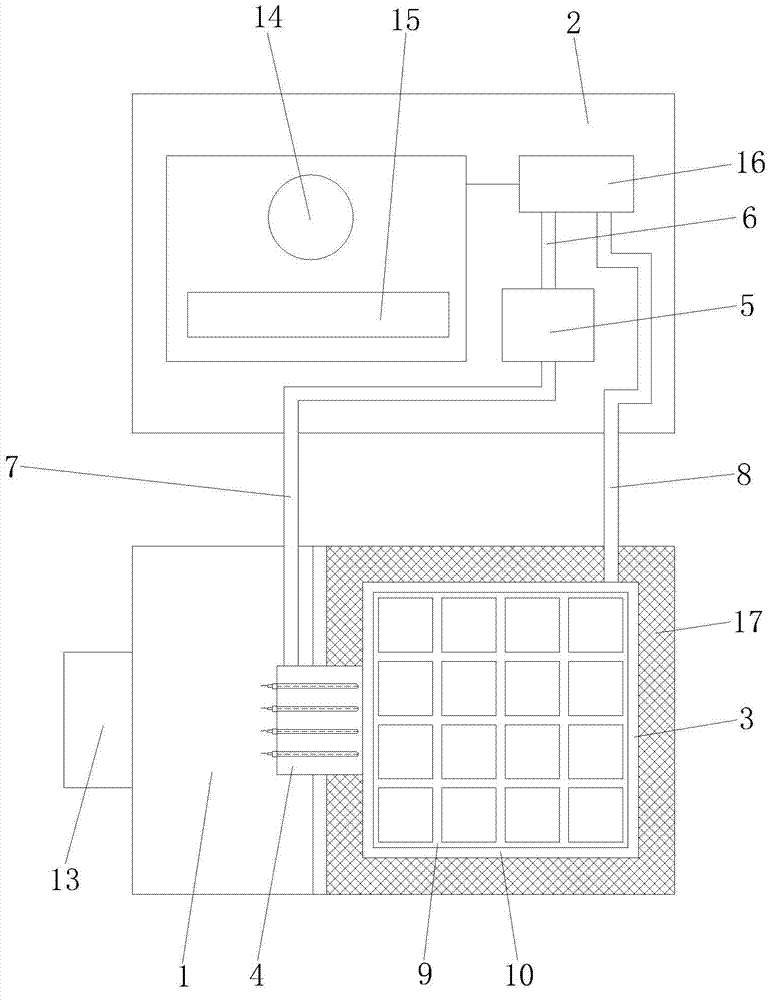 Split type freezing and thawing testing machine