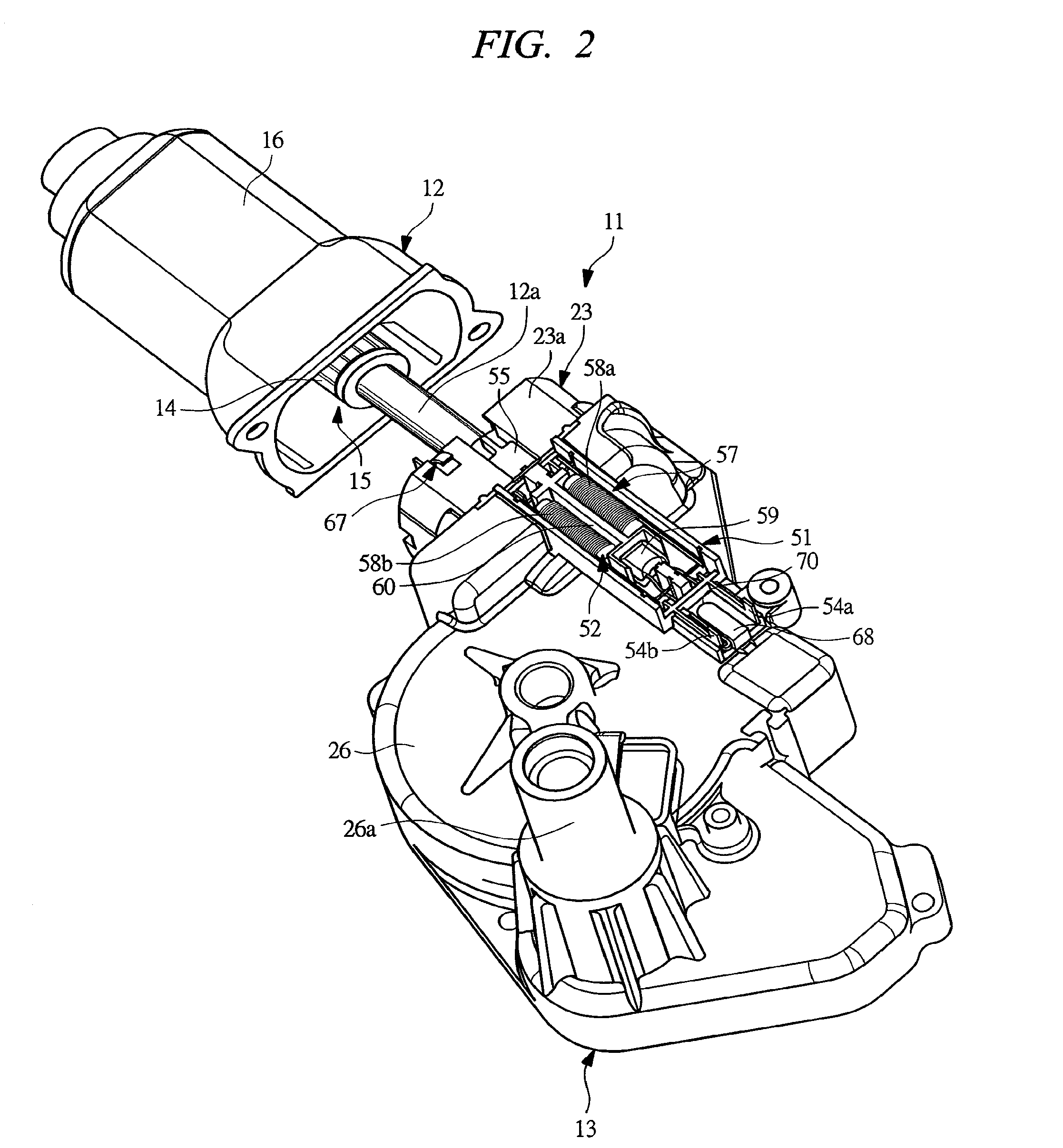 Electric motor with reduction gear mechanism