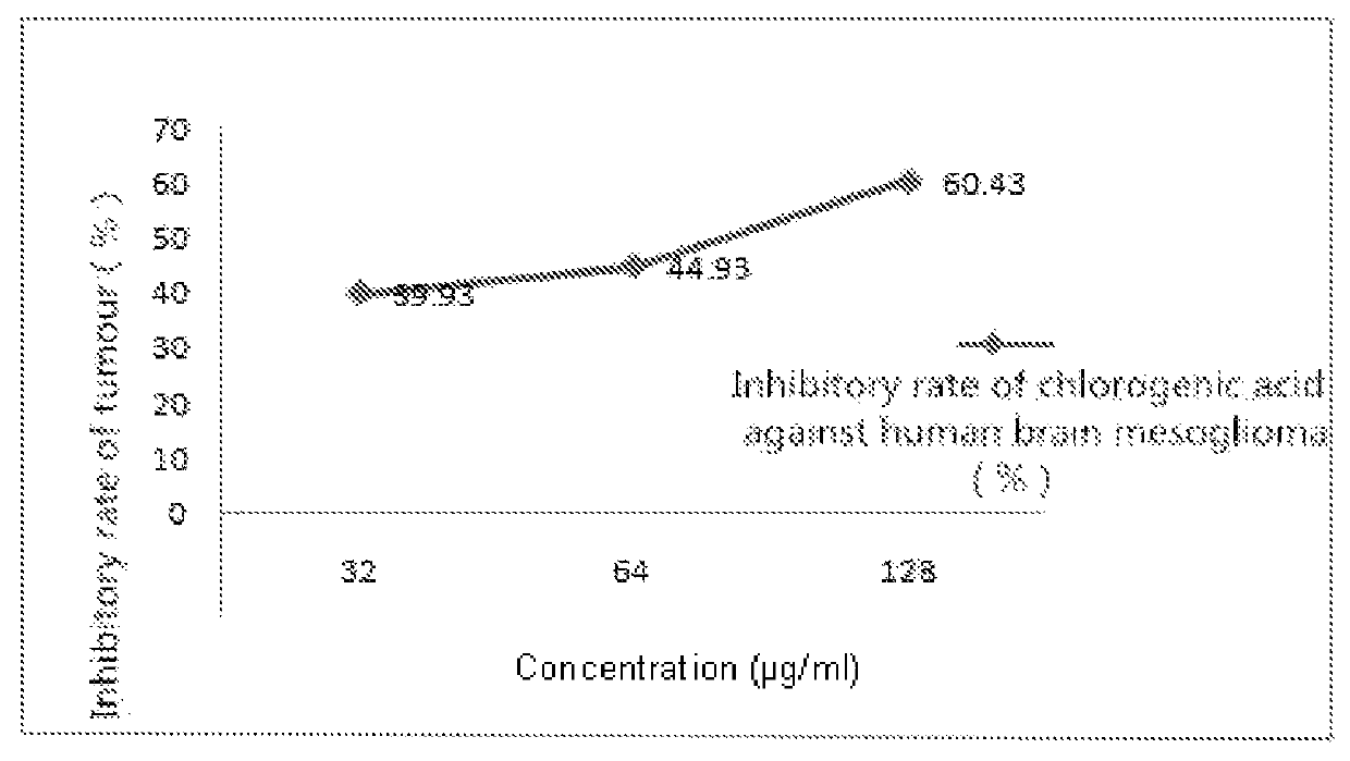 Uses of chlorogenic acid in the preparation of medicaments for treatment of oligodendroglioma