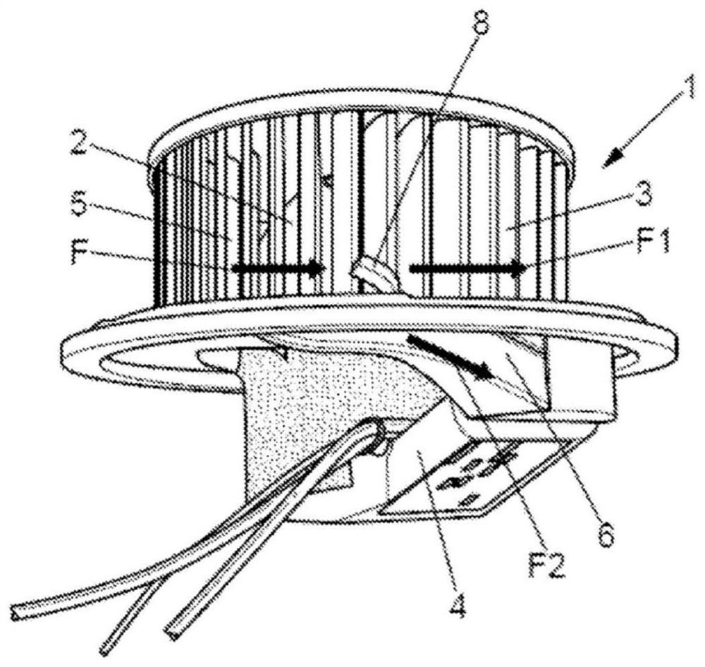 Motorized fan unit for a motor vehicle