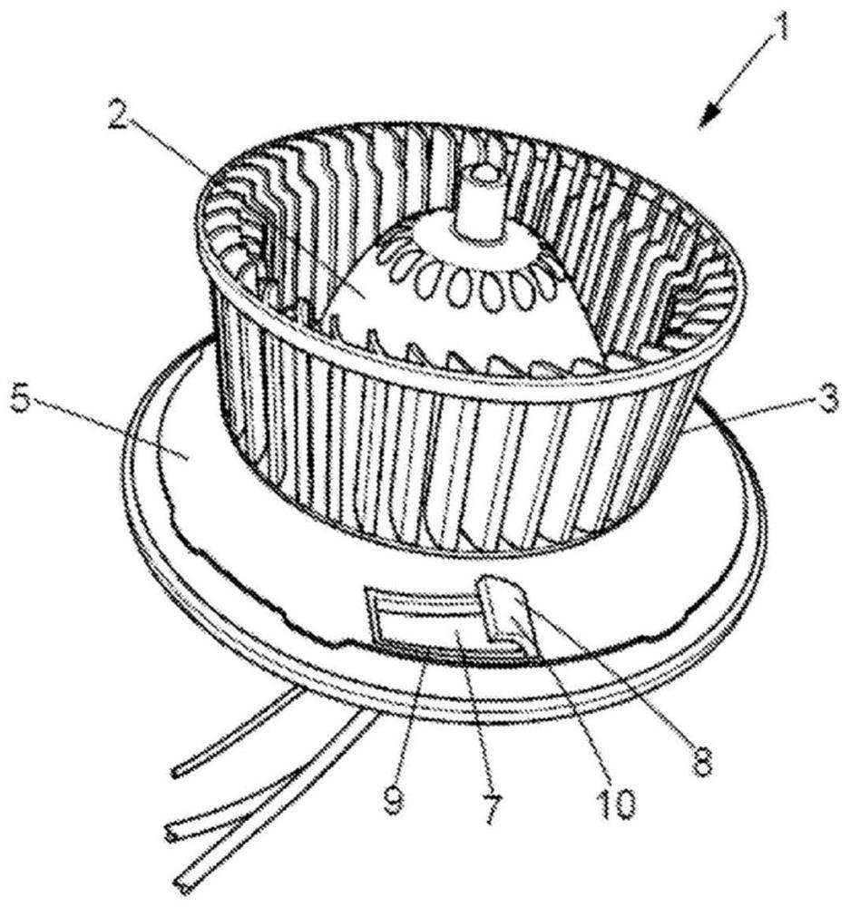 Motorized fan unit for a motor vehicle