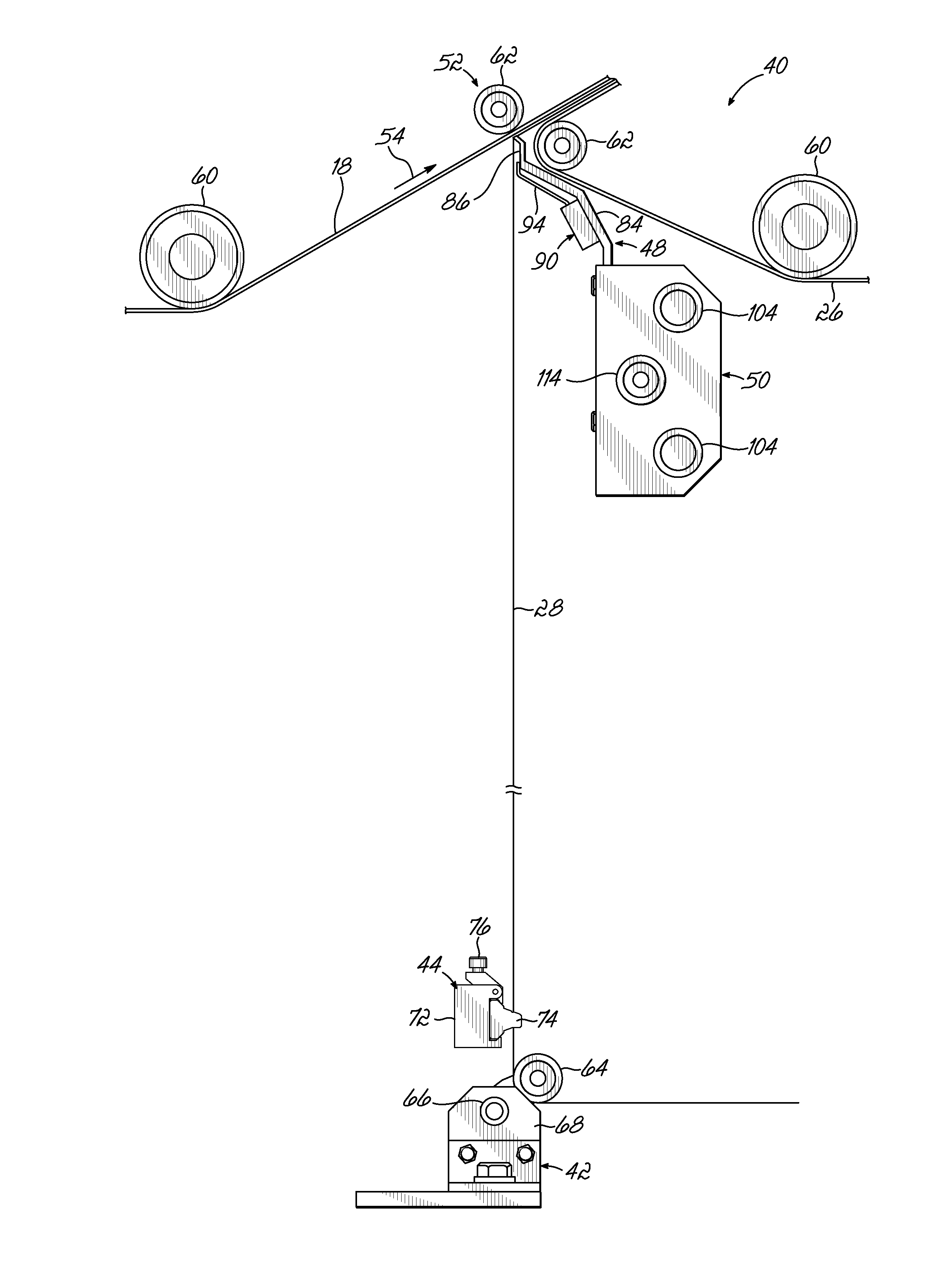 System and method for applying individually coated non-linear elastic strands to a substrate