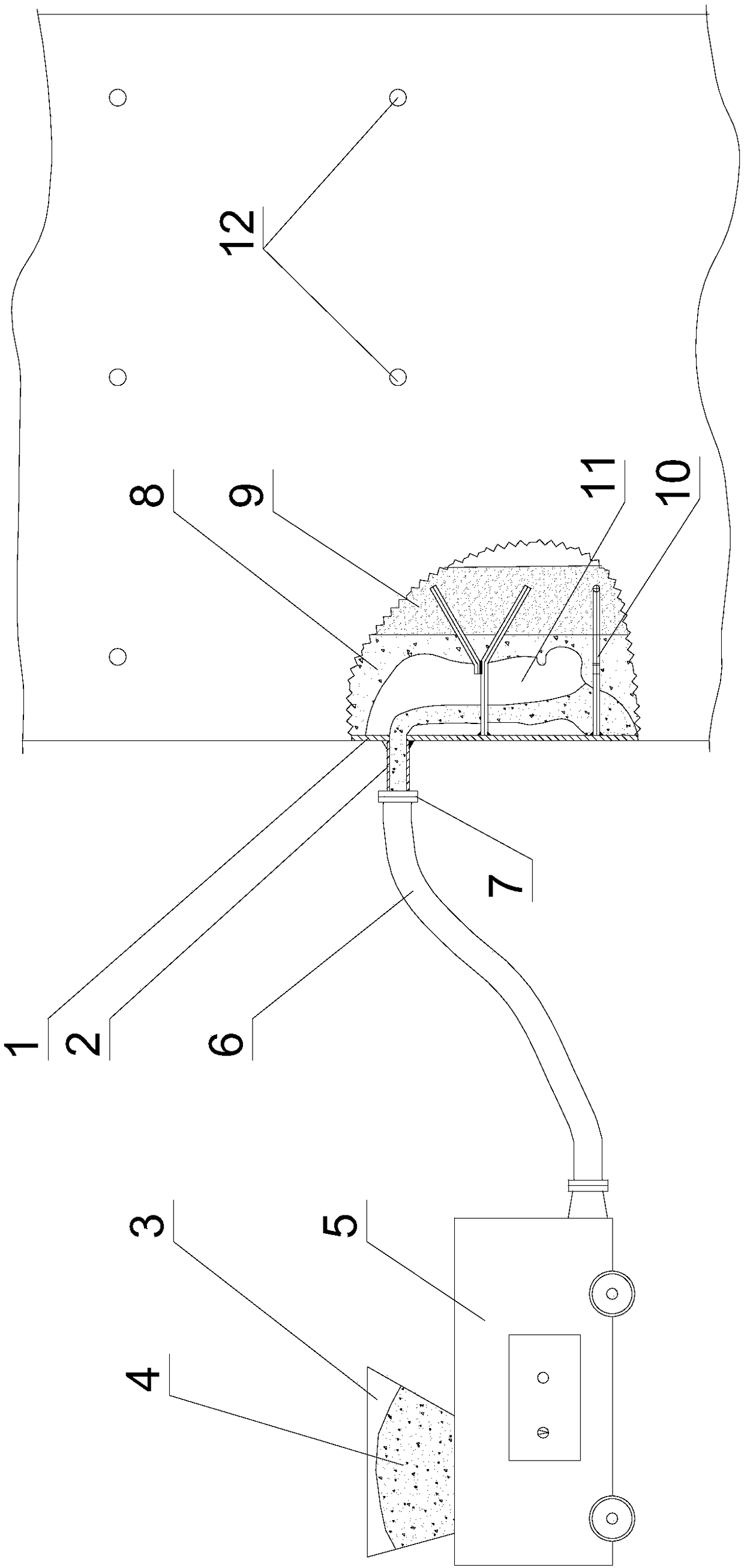 Method for repairing local thermal insulation layer lining of CFBB (circulating fluidized bed boiler) return feeder