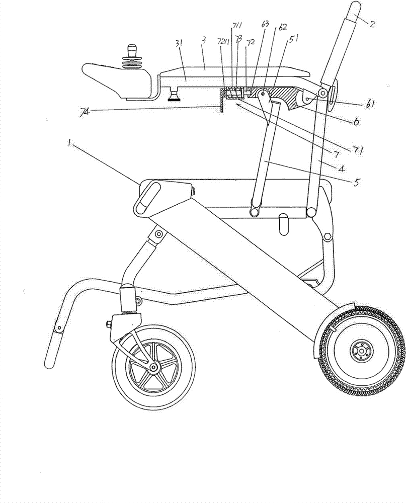 Electric wheelchair with liftable armrests