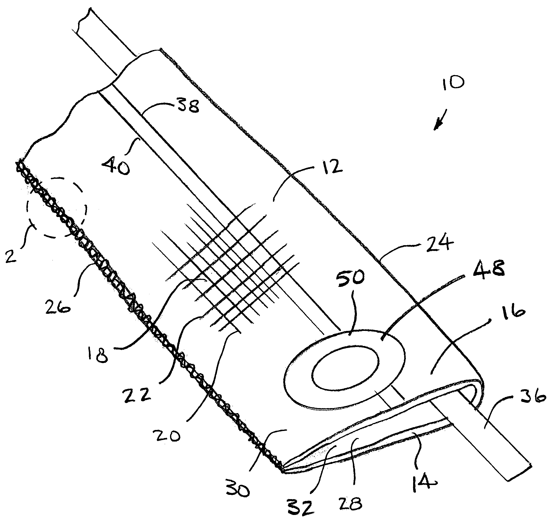 Cable guide sleeving structure