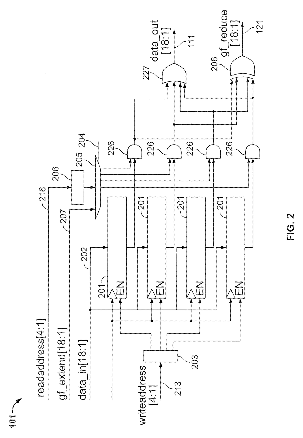 Circuitry and methods for implementing Galois-field reduction