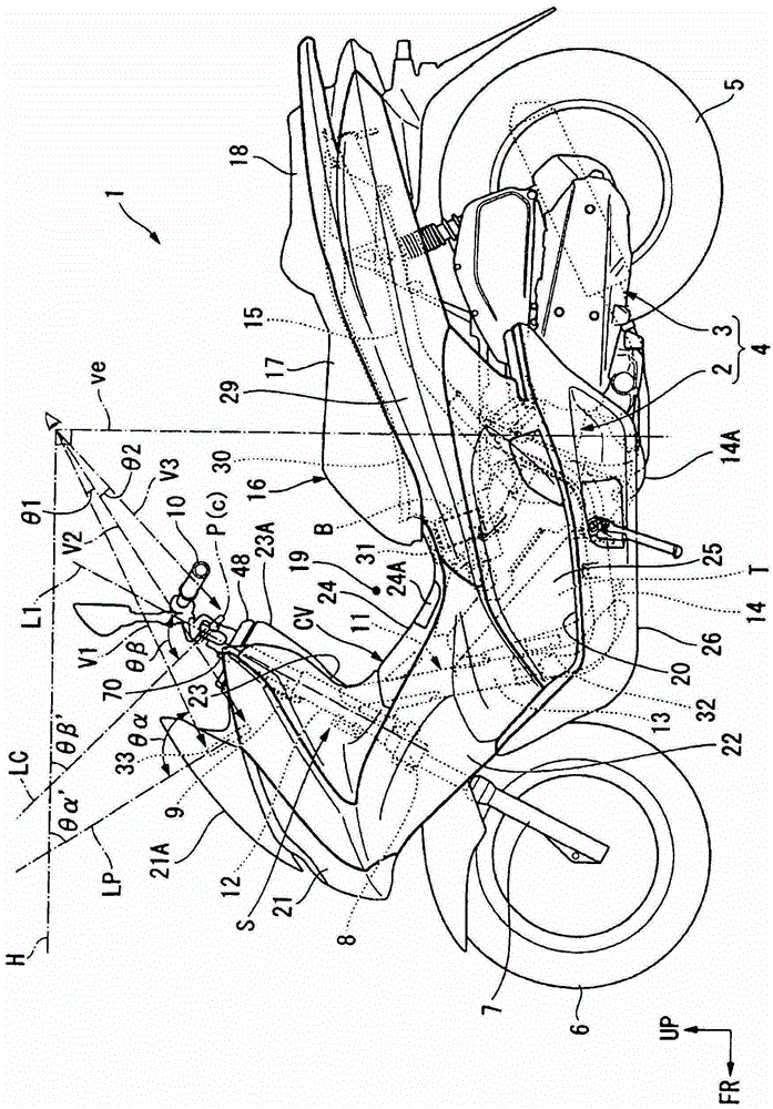 Arrangement Structure of Voltage Converter for Portable Information Terminal in Saddled Vehicle