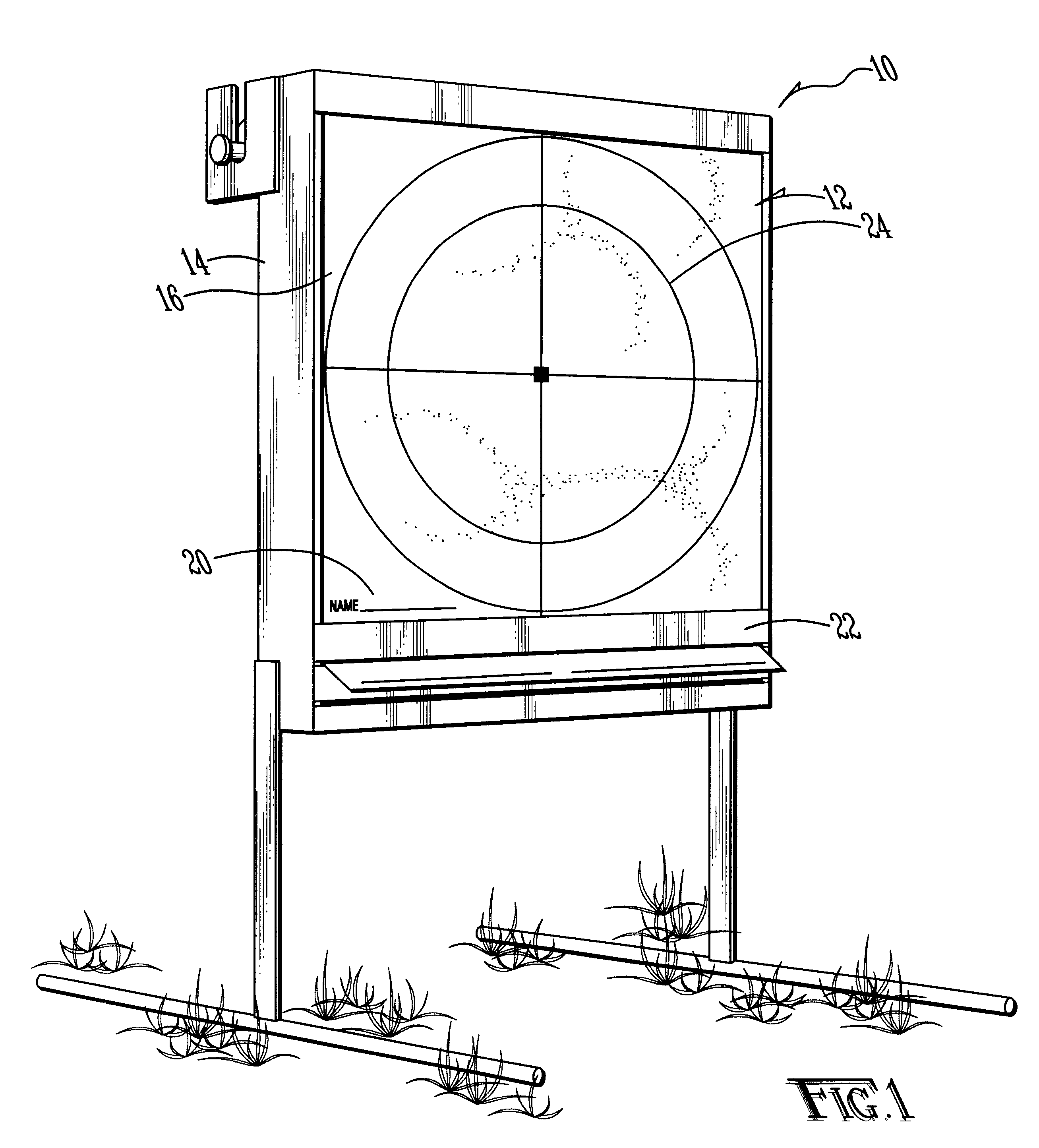 Paper roll target apparatus