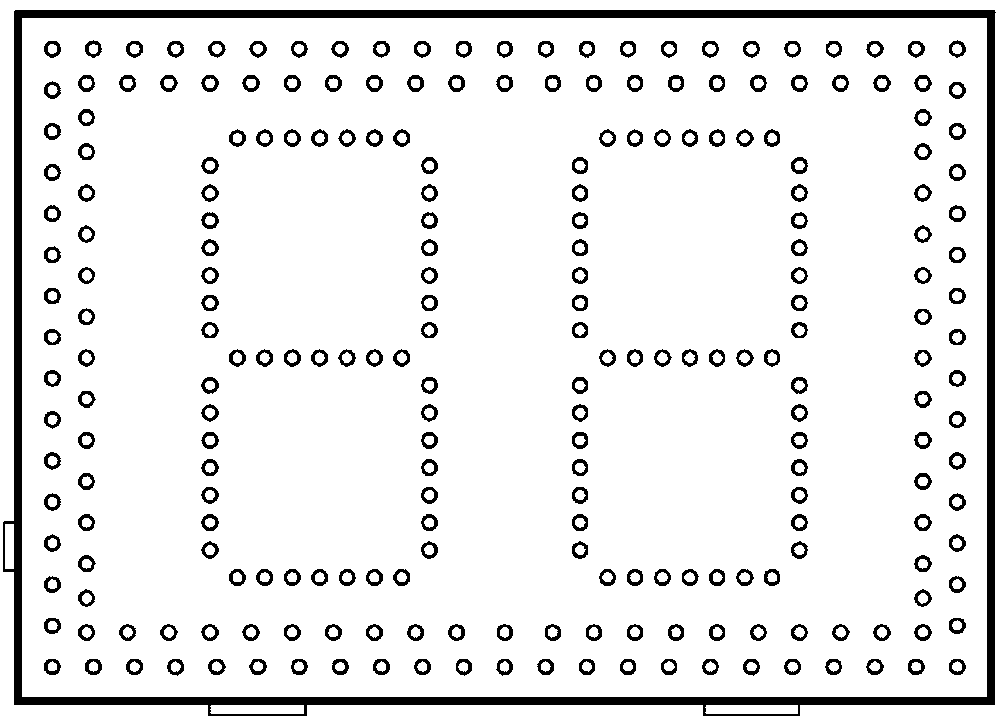 Double-face LED display screen of 12-way responder