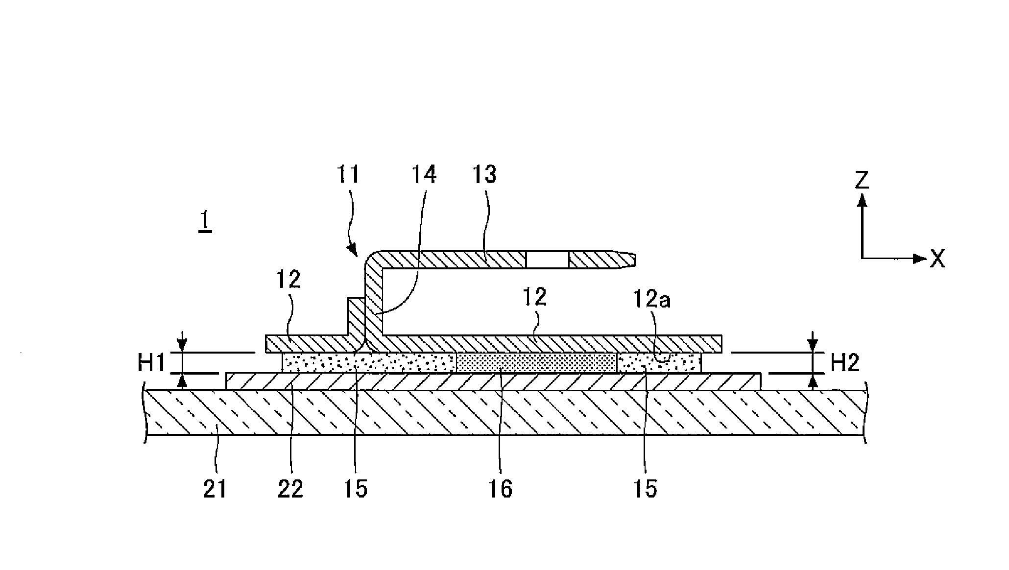 Electrically connecting structure, glass plate with terminal having the same, and method of manufacturing glass plate with terminal