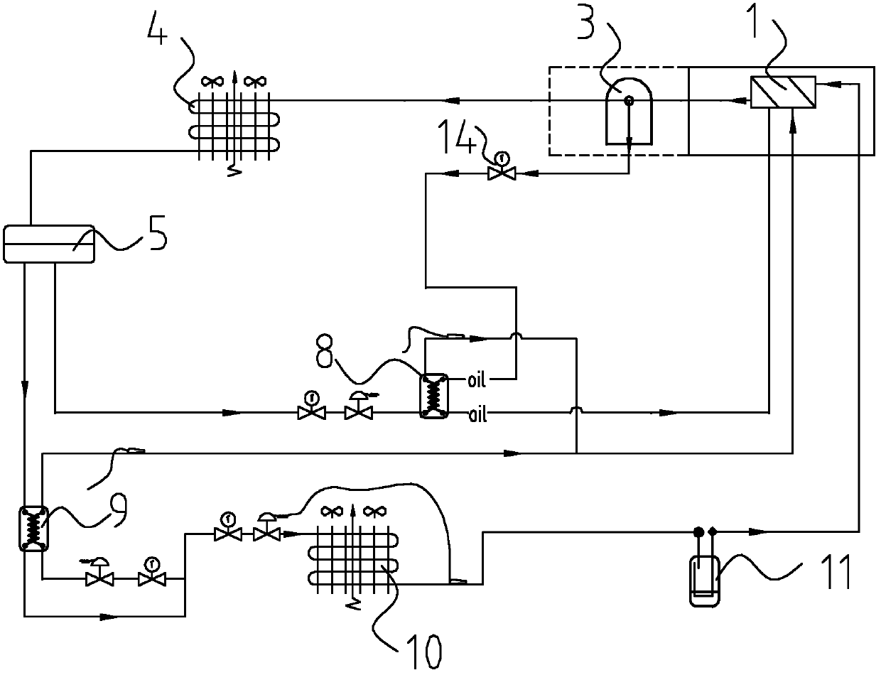 Screw compressor refrigerating system and refrigerating method thereof