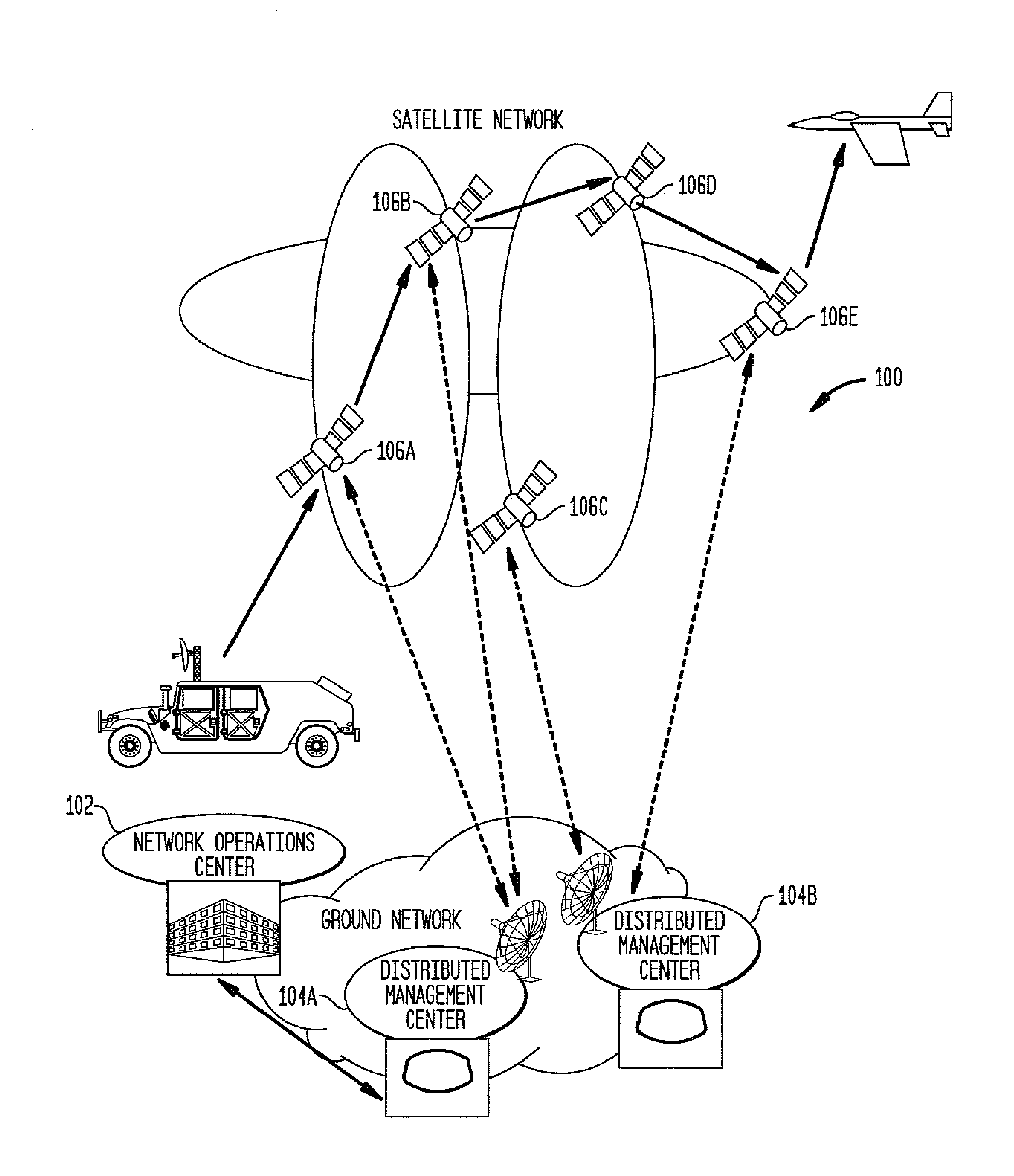 Method and system for determination of routes in LEO satellite networks with bandwidth and priority awareness and adaptive rerouting