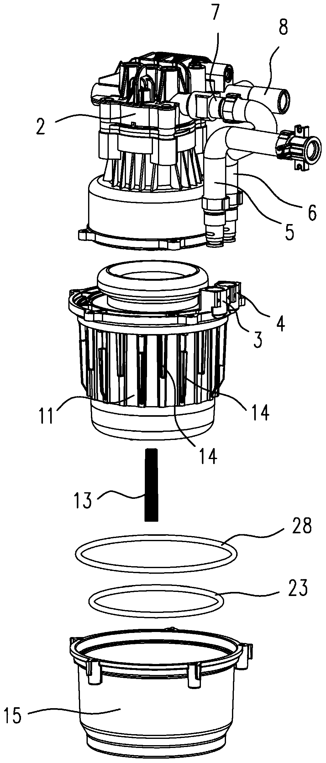 A low-temperature antifreeze water-cooled motor pump unit and a high-pressure cleaner