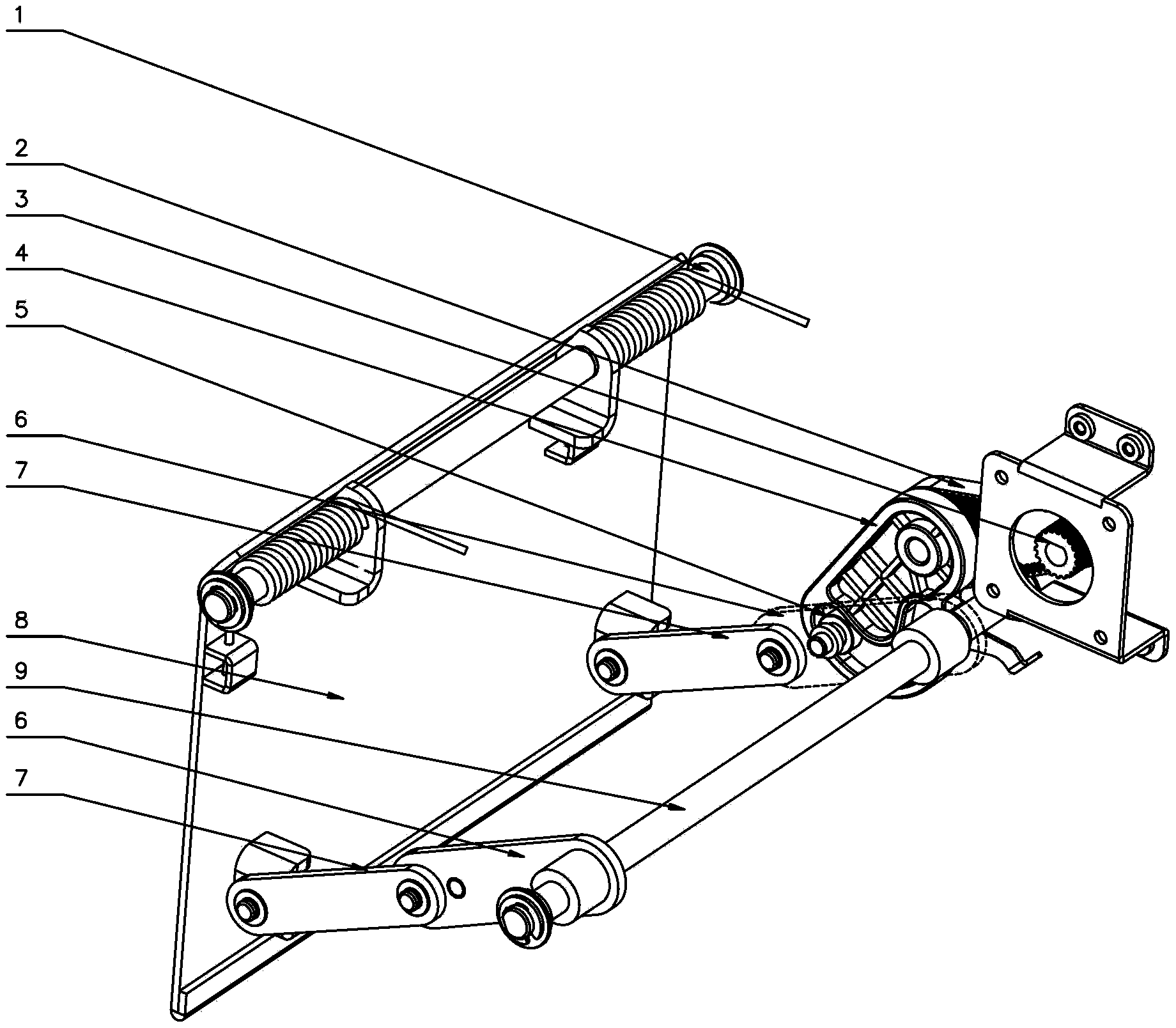 Connecting link-cam dual self-locking mechanism