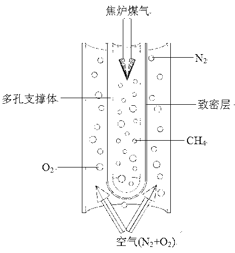 Preparation method of tubular asymmetric oxygen-permeable membrane