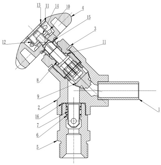 Highly-integrated low-temperature stop valve with overflowing function
