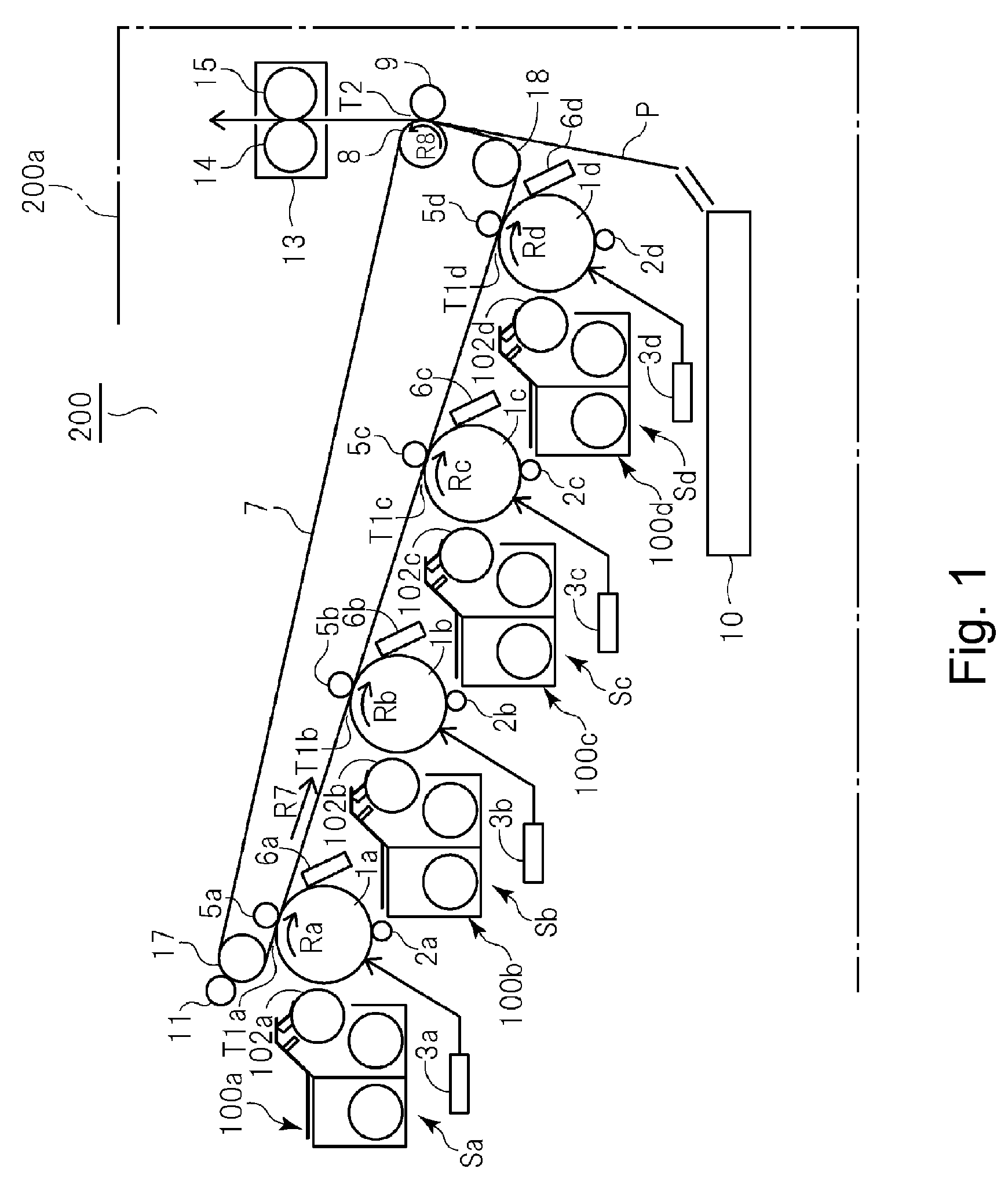 Image forming apparatus with adjusting belt unit
