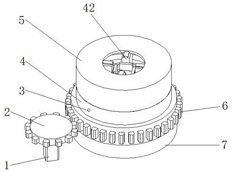 Hydraulic rotary four-jaw clamp