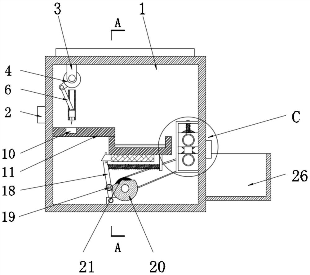 Fixed-point cutting device for wood-plastic composite board production