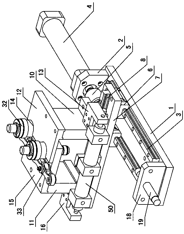 Two-way positioning inserter-type bottle blank seat pushing mechanism