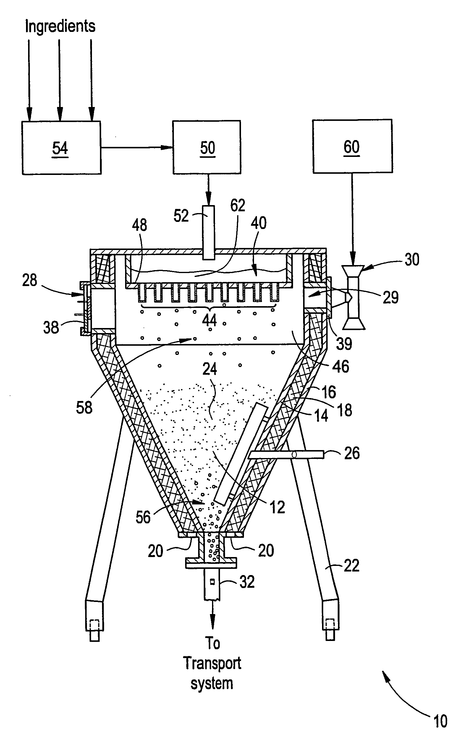 Tray for producing particulate food products