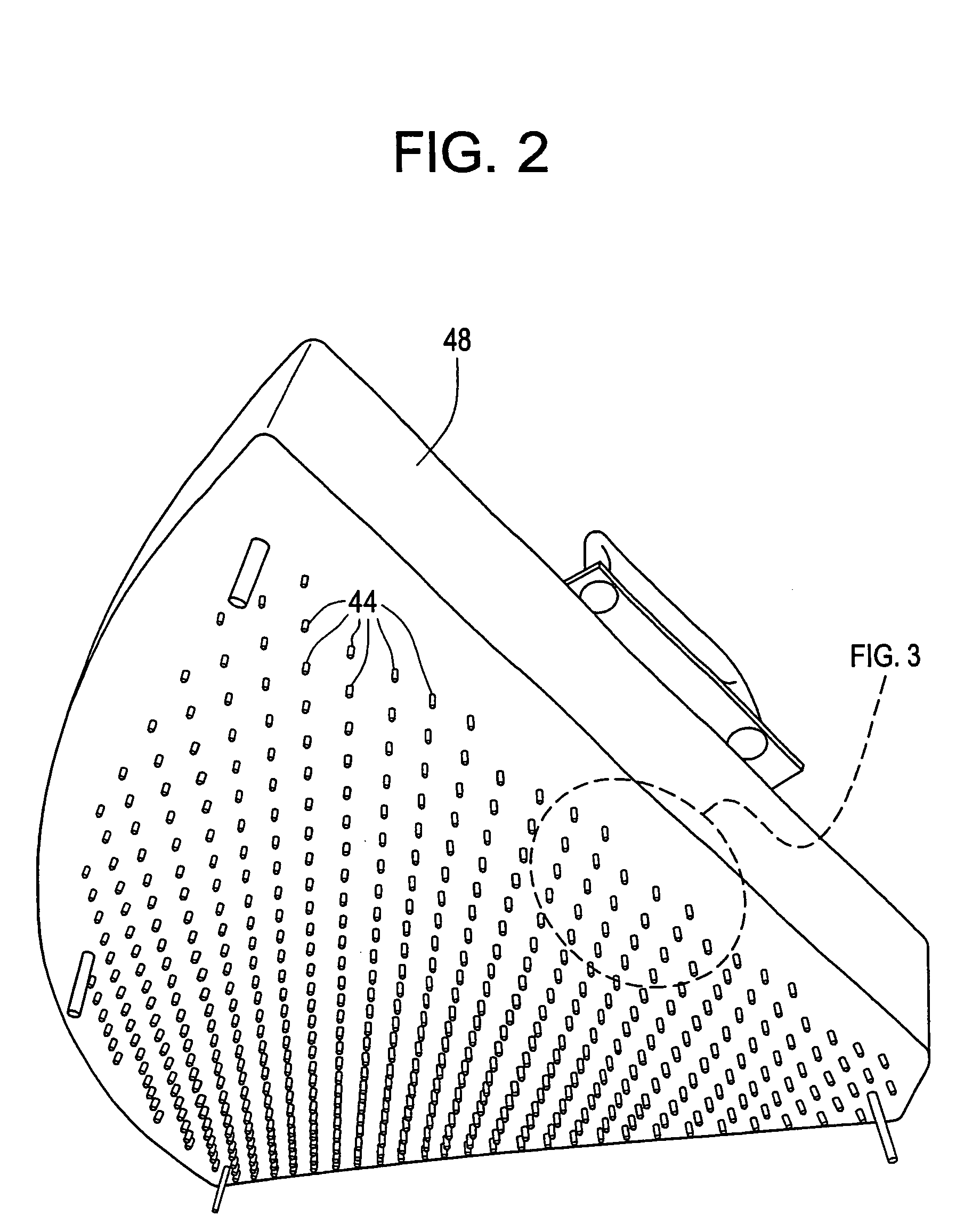 Tray for producing particulate food products