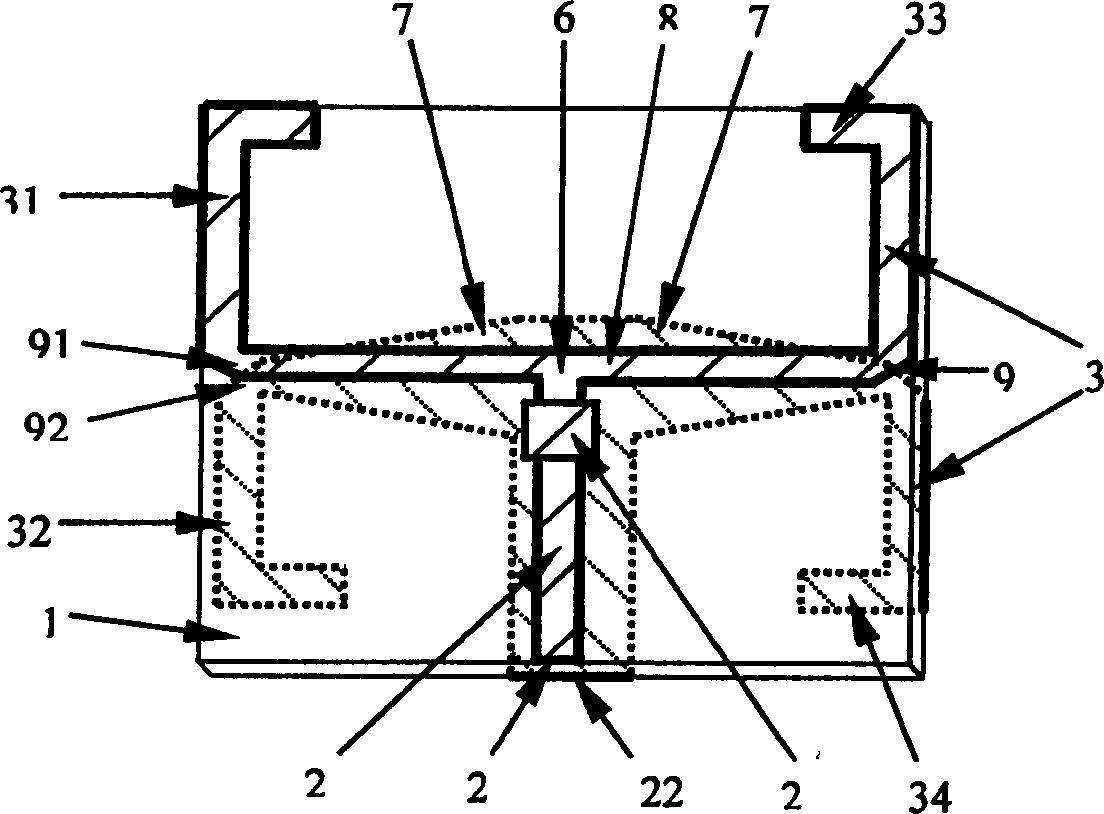 Bidirectional multi-frequency integrated antenna