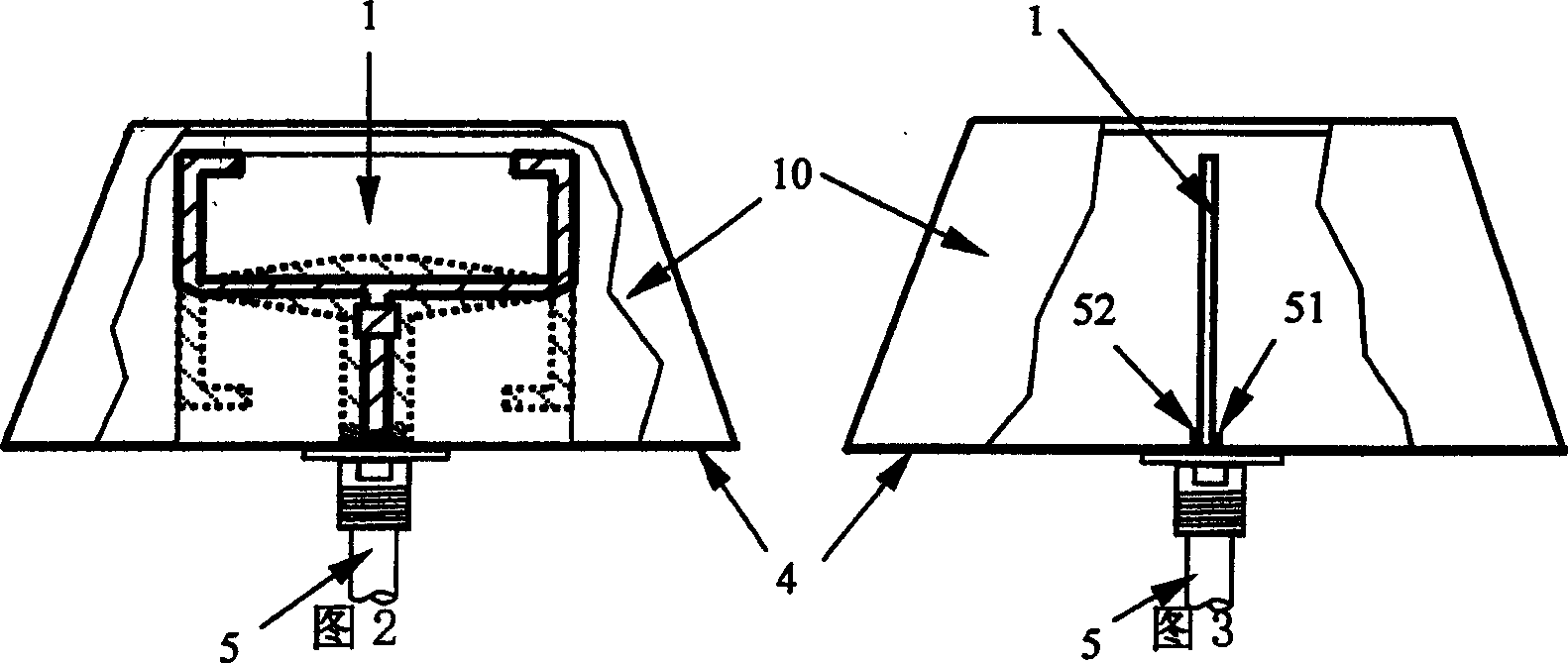 Bidirectional multi-frequency integrated antenna