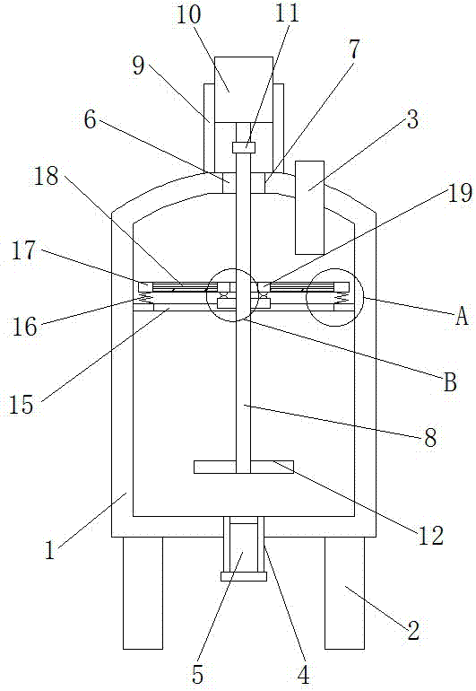 Biological fermentation tank with defoaming function