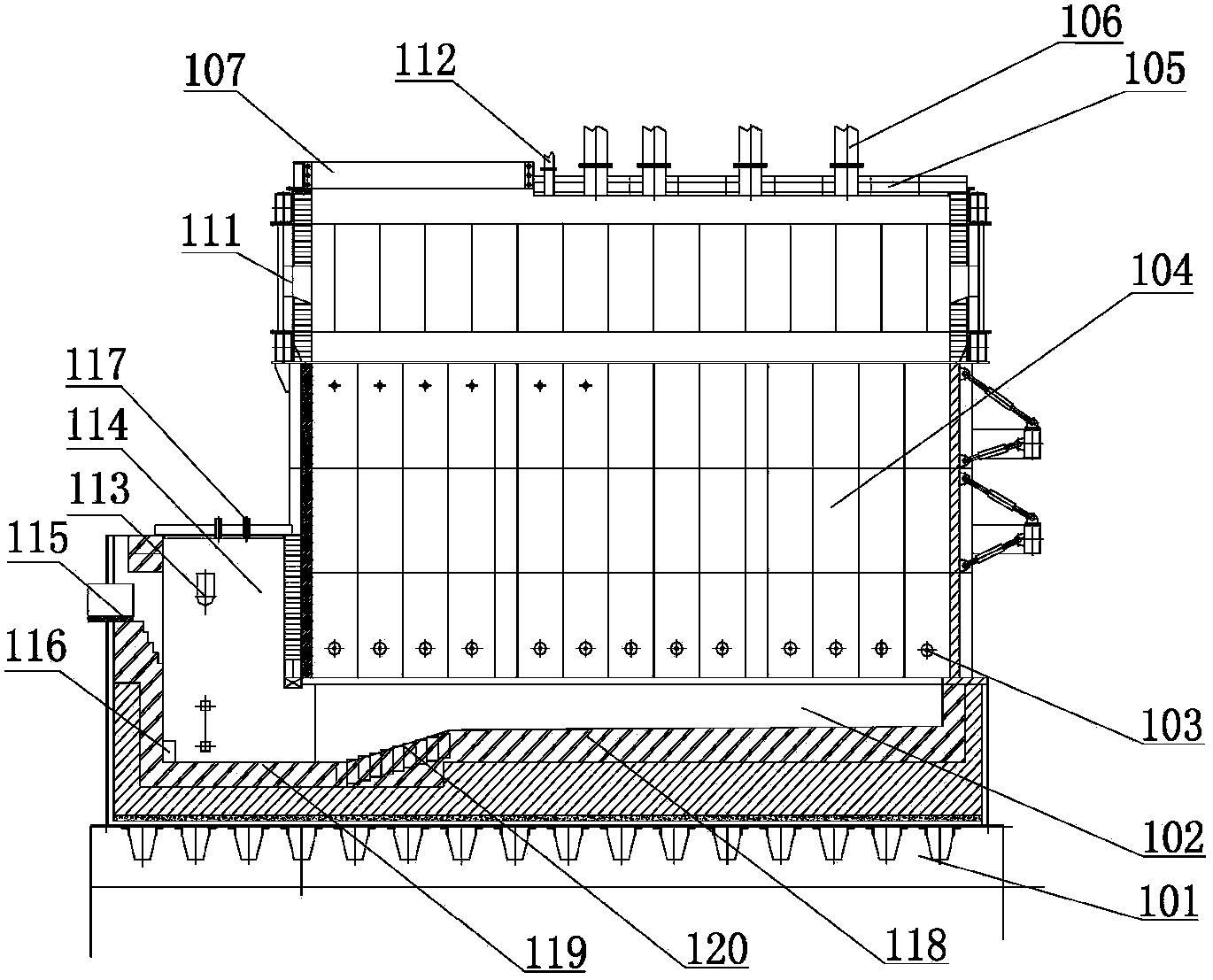 Fubang oxygen-enriched side-blown bath copper smelting furnace and operation method thereof