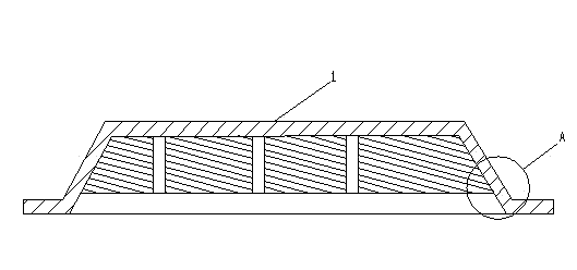 Integral bursting type composite material launching box cover and manufacturing method thereof