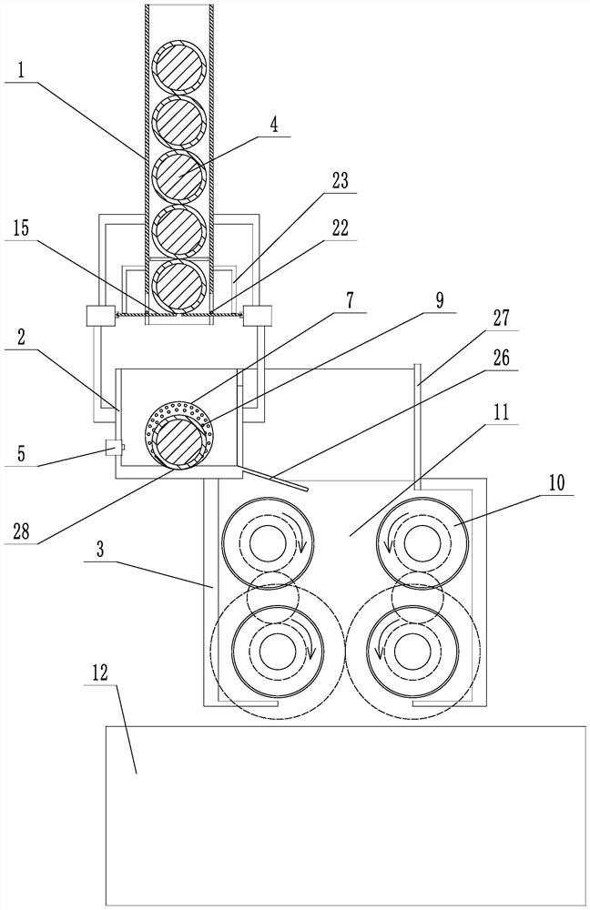 A non-destructive removal device for torreya shell