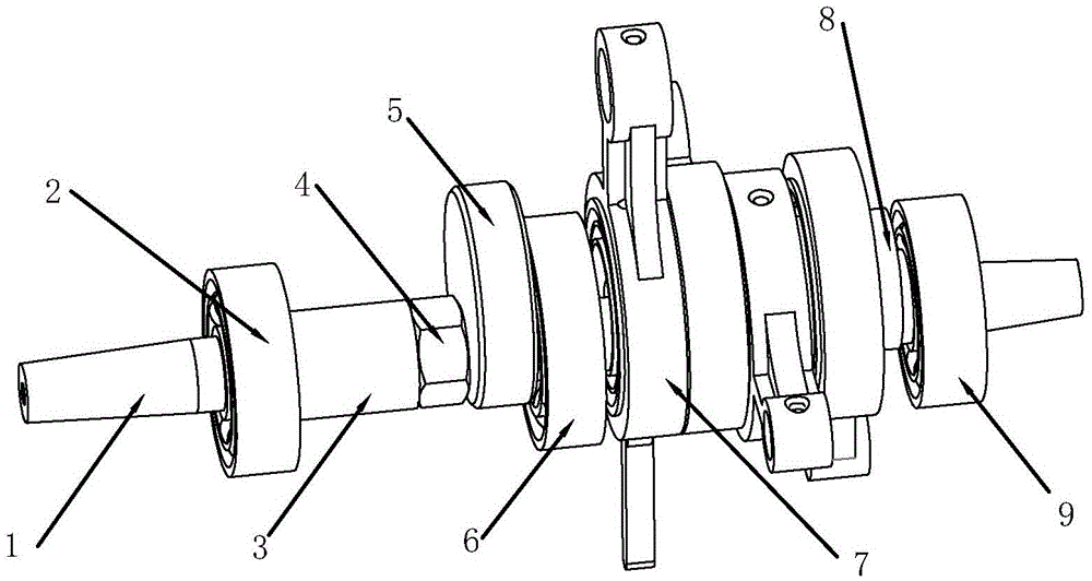 Crankshaft mechanism of multistage gas compressor