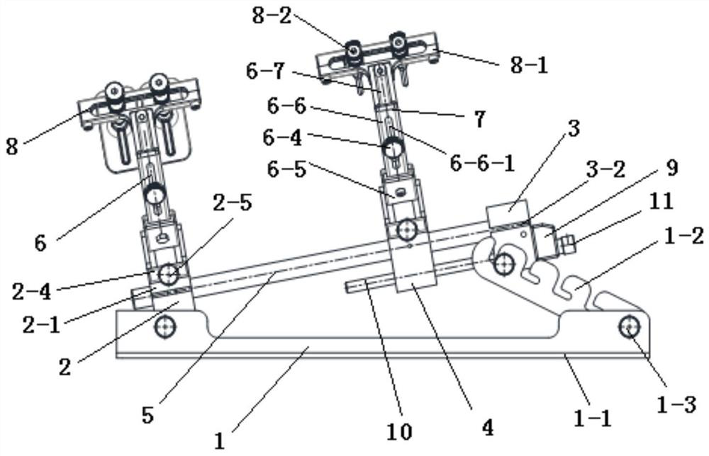 A six-position adjustable fracture reduction device