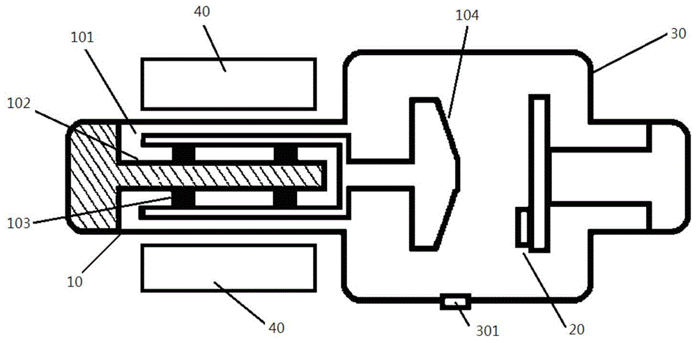 X-ray tube with capability of compensating movement of anode by using negative heat and compensating method