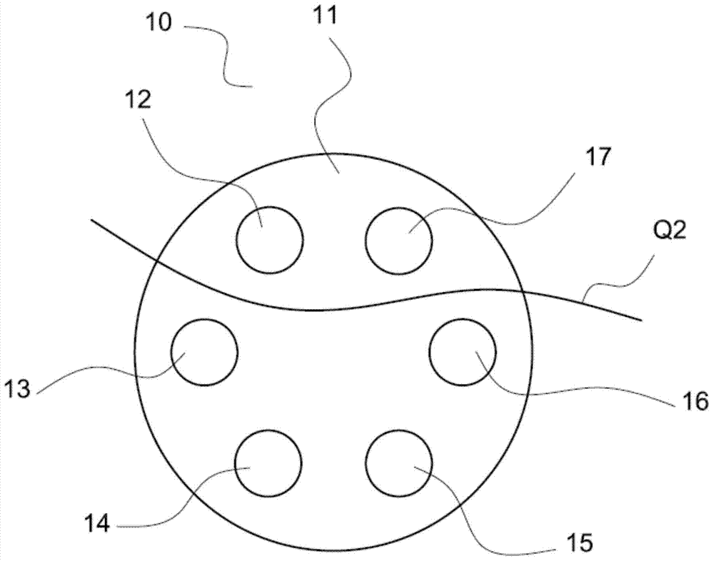 Biological impedance measurement probe, measuring system and method based on spectral characteristic