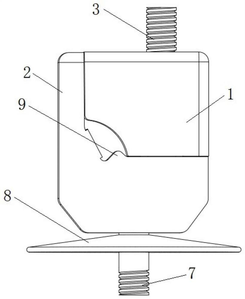 Low-voltage universal wire diameter type buckling polymer insulator