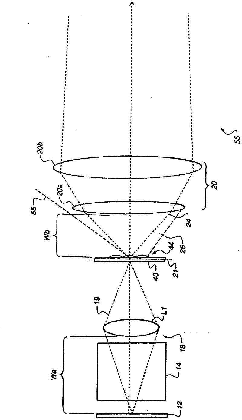 Optical laser projection system with speckle reduction element configured for out-of-plane motion
