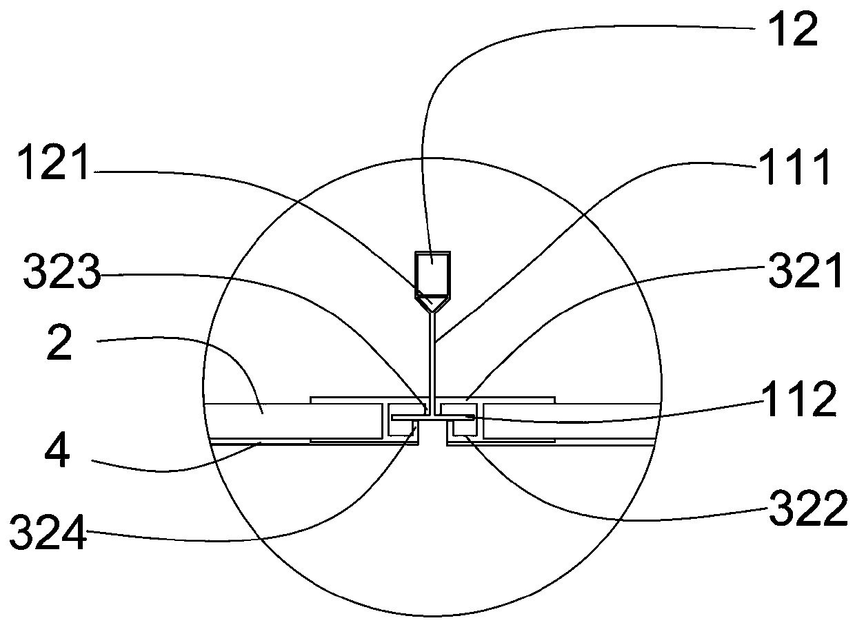 Aluminum alloy embedded slotted ceiling board structure and installation method