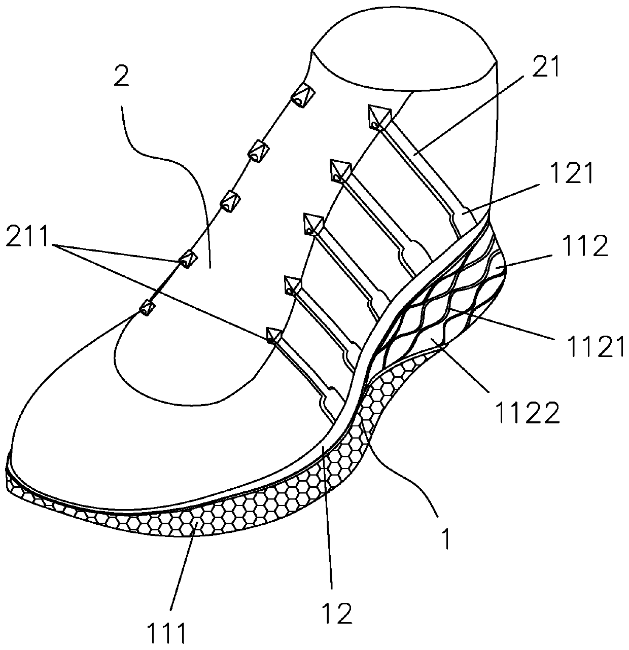 High-efficiency multifunctional shoes and production technology thereof
