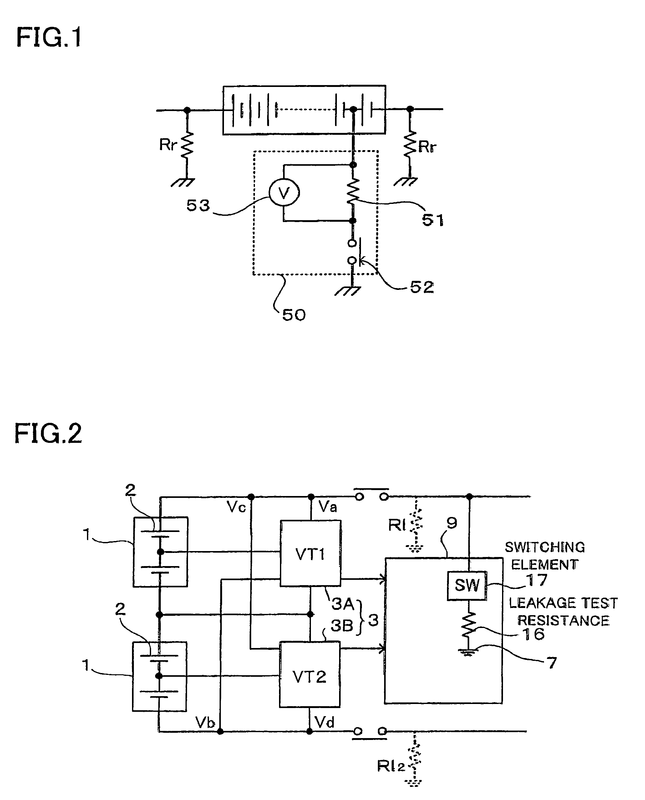 Leakage detector for a power supply apparatus for a vehicle