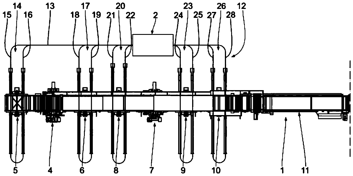 Material roller preparation arrangement